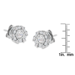 10K White Gold 1/2ct TDW Diamond Stud Earring (I-J, I3)