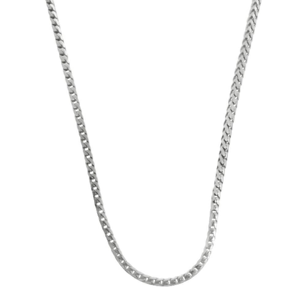.925 Sterling Silver 1.5MM Franco Chain Rhodium