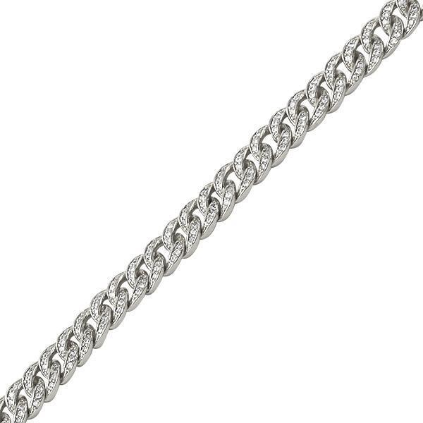 .925 Silver 6MM CZ Bling Bling Cuban Links Chain in Rhodium