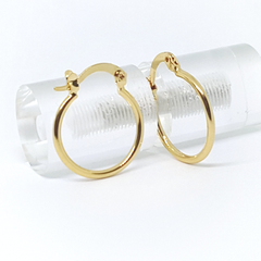 (1-2811-h8) Gold Overlay Classic Hoop Earrings, 20mm.