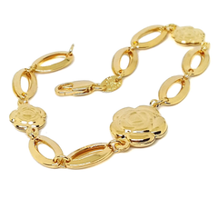 (1-0508-h5) Gold Filled Rose Bracelet, 7-1/2".