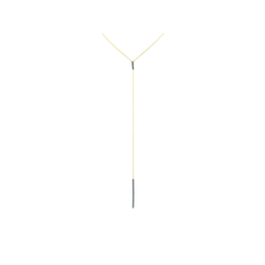 Long CZ Golden Lariat Necklace