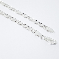 2-0109-h2 Sterling Silver Cuban Link Anklet, 5mm