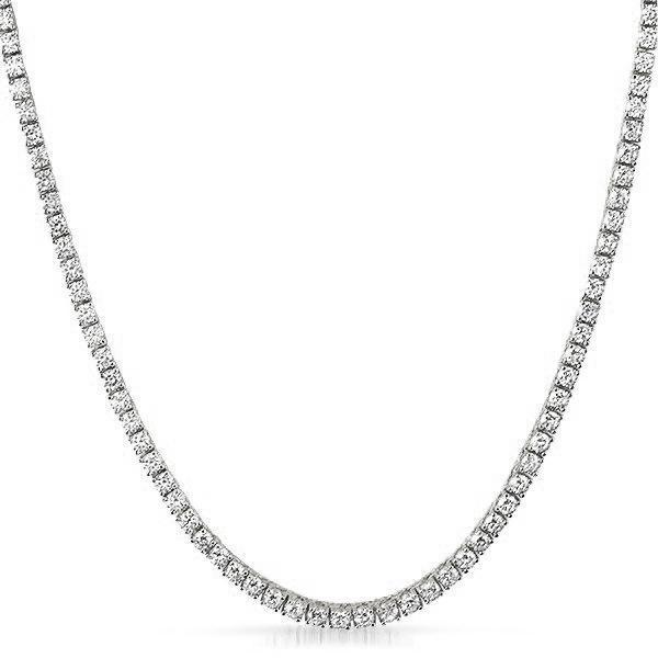 .925 Sterling Silver 2.25MM CZ Tennis Chain Rhodium