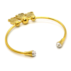 (mban-928-h9-2) Gold Plated Stainless Steel Kitten Bangle.