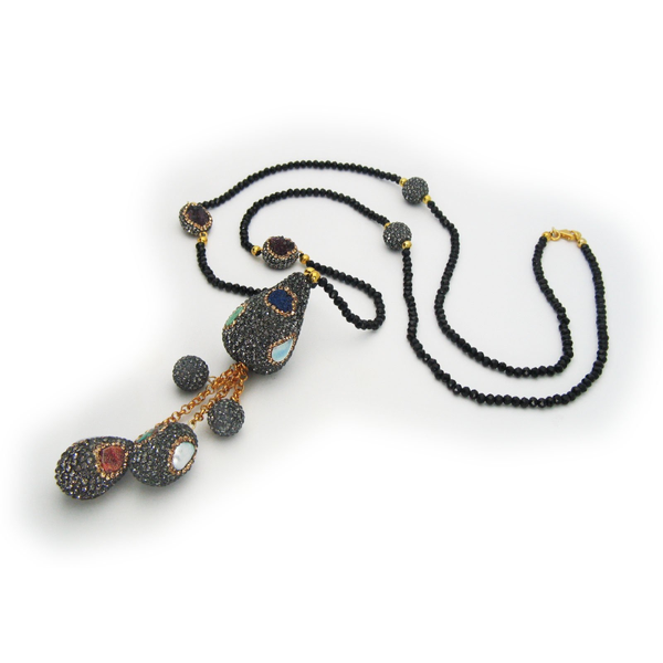 Natural Stones Black Necklace