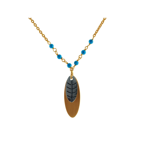 Arizona Dreams Turquoise Feather Necklace