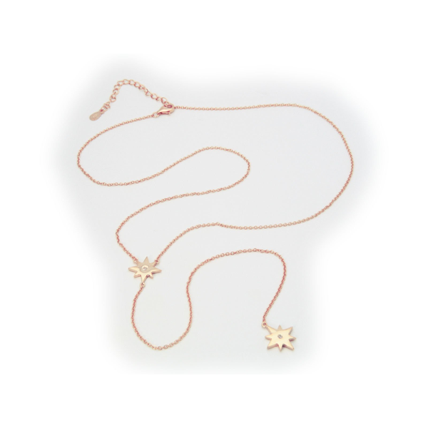 Rose Starburst Lariat Y Necklace