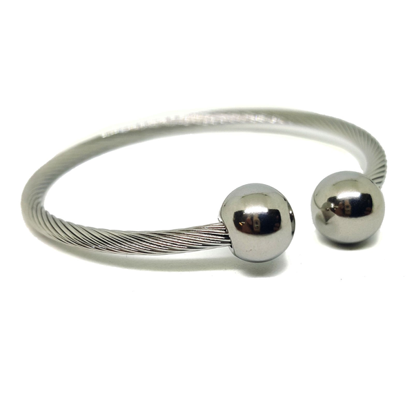 (4-5064-h5-1) Stainless Steel Wire Balance Bangle.