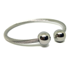 (4-5064-h5-1) Stainless Steel Wire Balance Bangle.