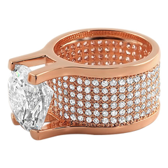 Custom Rose Gold 360 Eternity CZ Ring 20ct Solitaire