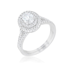 Oval Wedding Ring Set