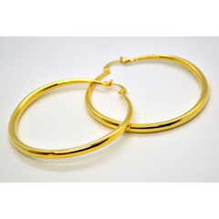 (1-2860-h9) Gold overlay Hoop Earrings, 60mm.