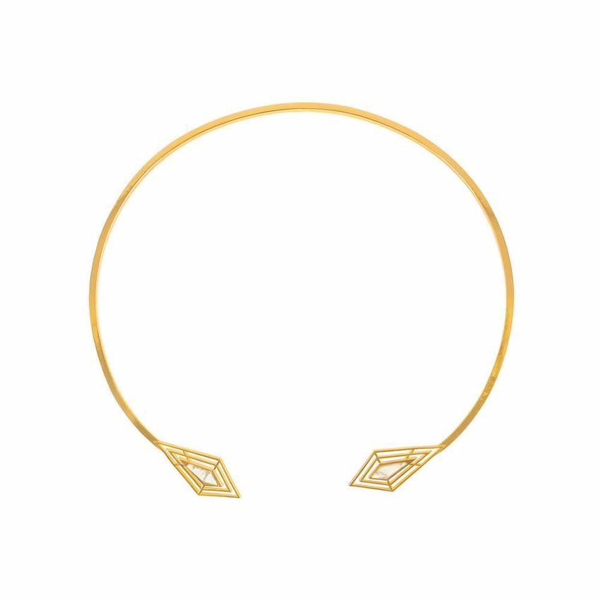 Howlite Statement Collar