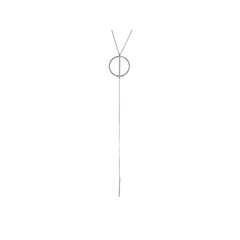 Geometric Circle Bar Lariat Necklace