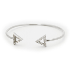 Triangle Cz Cuff Bangle