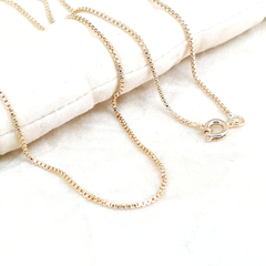 1-1501-h1  Gold Plated Box Chain, 1mm.