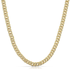 .925 Silver 6MM CZ Bling Bling Gold Cuban Links Chain