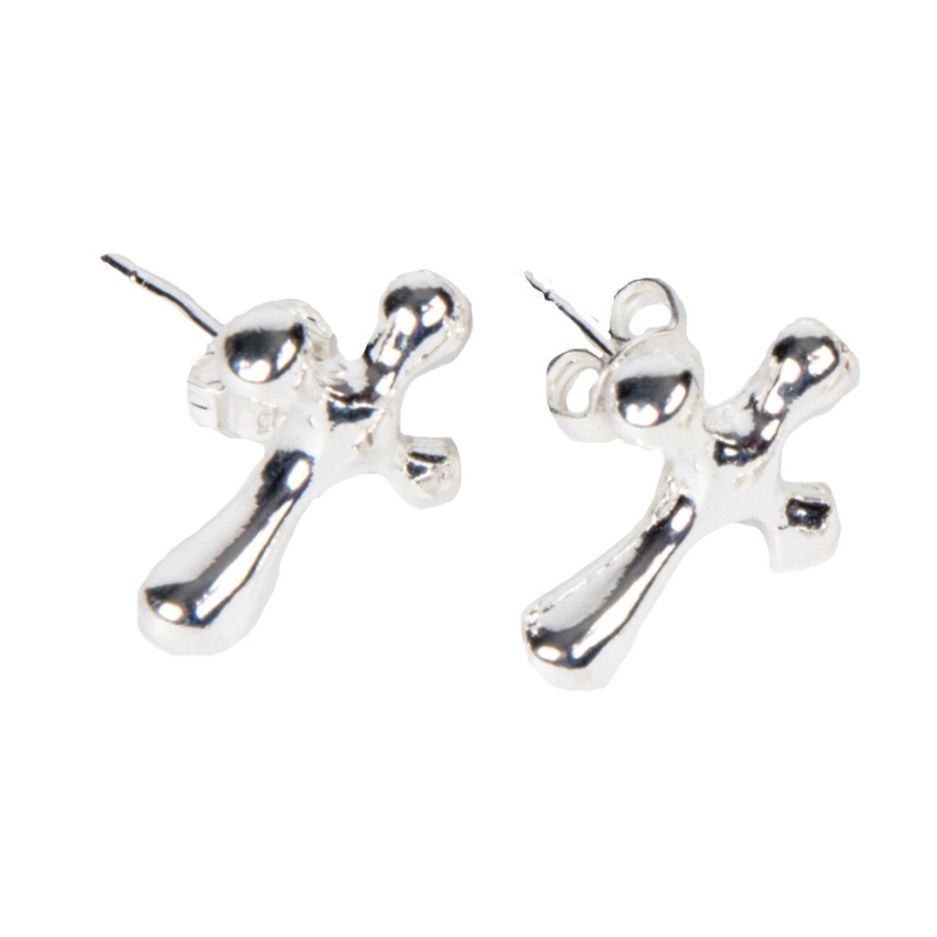 Basha Sterling Silver Cross Earrings