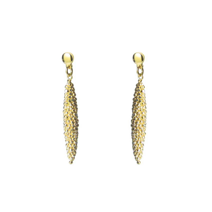 Diamond Cut Golden Submarine Earrings