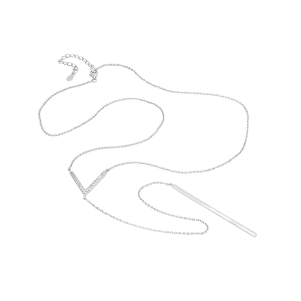 V & Bar Studded Lariat