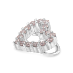 14K White Gold 1/4ct TDW Natural Pink Diamond Heart Pendant Necklace (Pink, I1)