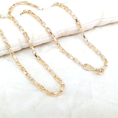 1-1514-1-h2 Gold Overlay Thicker Box Chain, 3mm