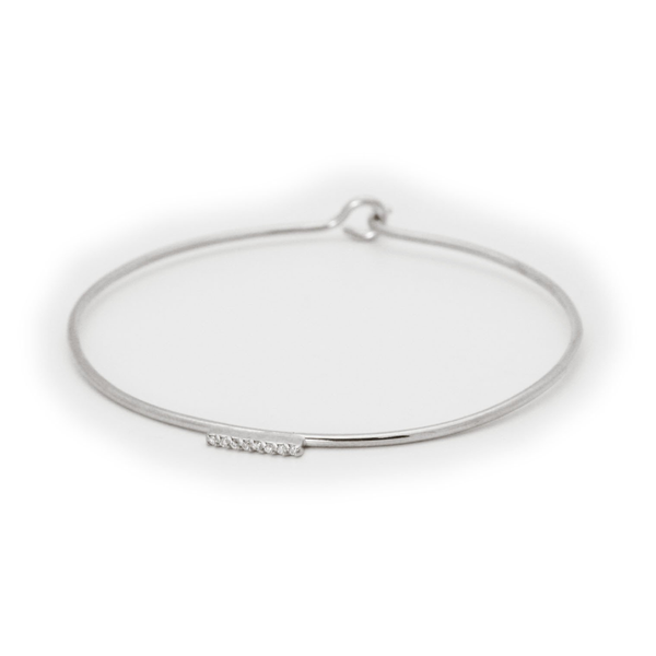 Thin CZ Flash Bar Bangle
