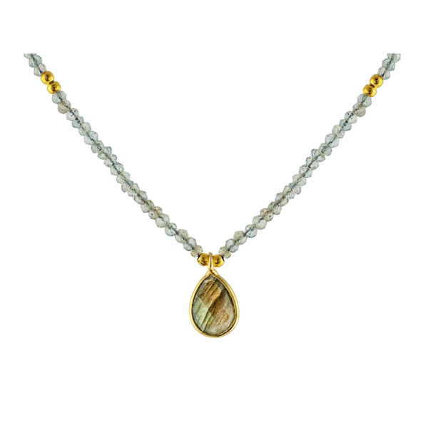 Labradorite Choker and Earring Set