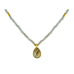 Labradorite Choker and Earring Set