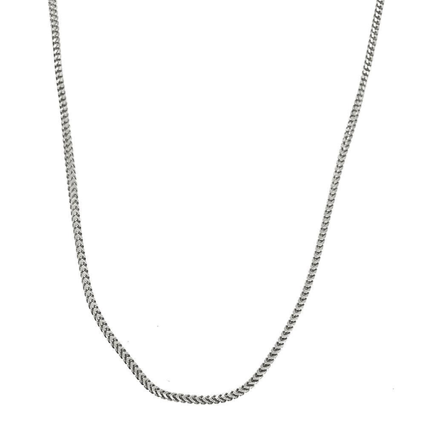 .925 Sterling Silver 1MM Franco Chain Rhodium