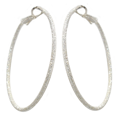 Zirconite 40mm Diamond Cut Hoop Earrings