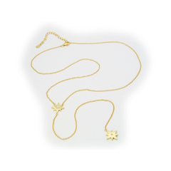 Gold Starburst Lariat Y Necklace