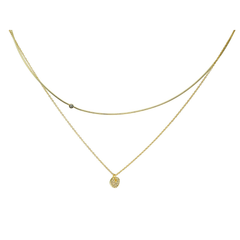 Golden Tube Bar and Chain Choker