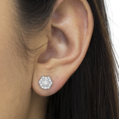 10K White Gold 1/2ct TDW Diamond Stud Earring (I-J, I3)