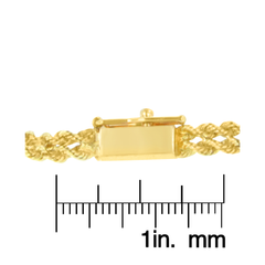 10k Yellow Gold 3.75ct TGW Fashion Bracelet with Oval Pink Sapphire Gemstones