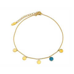 Nano Aquas and Circles Anklet