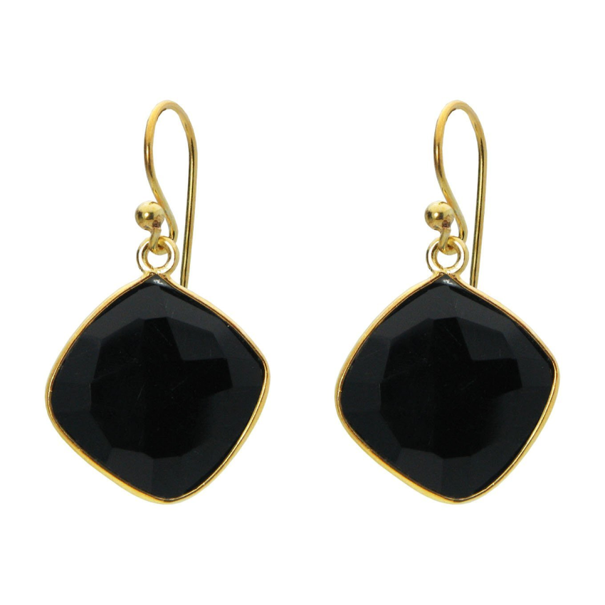 Black Onyx Square Danglers