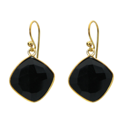 Black Onyx Square Danglers