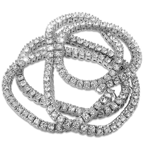 1 Row Rhodium Tennis Chain
