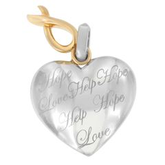 10k Gold over Silver Heart Pendant Necklace