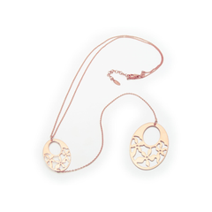 Laser Cut Rose Flower Engravings Lariat