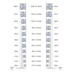 14K White Gold 1 ct Princess Cut Diamond Solitaire Stud Earrings (G-H, SI1-SI2)