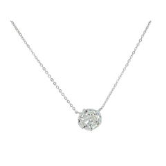 Cluster Baguette Cz Pendant Necklace