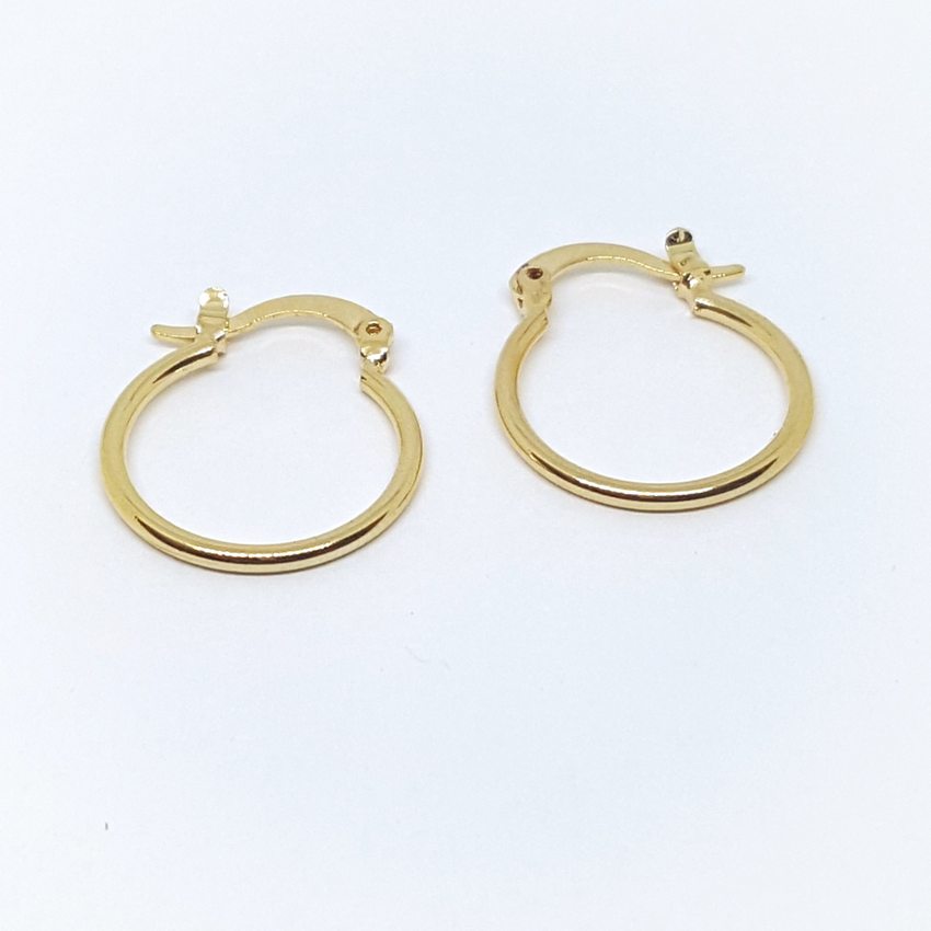 (1-2811-h8) Gold Overlay Classic Hoop Earrings, 20mm.