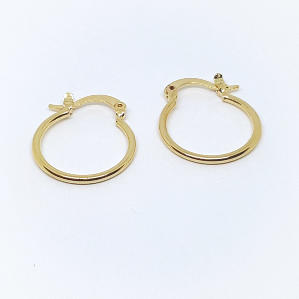 (1-2811-h8) Gold Overlay Classic Hoop Earrings, 20mm.
