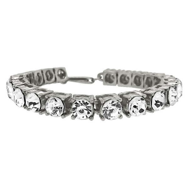 8MM 1 Row Bracelet Rhodium