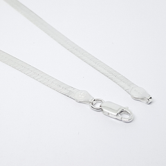 2-0116-h2 Sterling Silver Haring Bone Anklet, 5mm