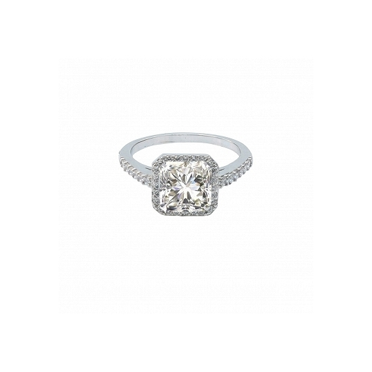 ZIRCONITE 2.5CT SQUARE HALO CZ RING