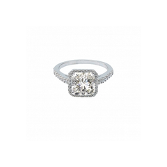 ZIRCONITE 2.5CT SQUARE HALO CZ RING